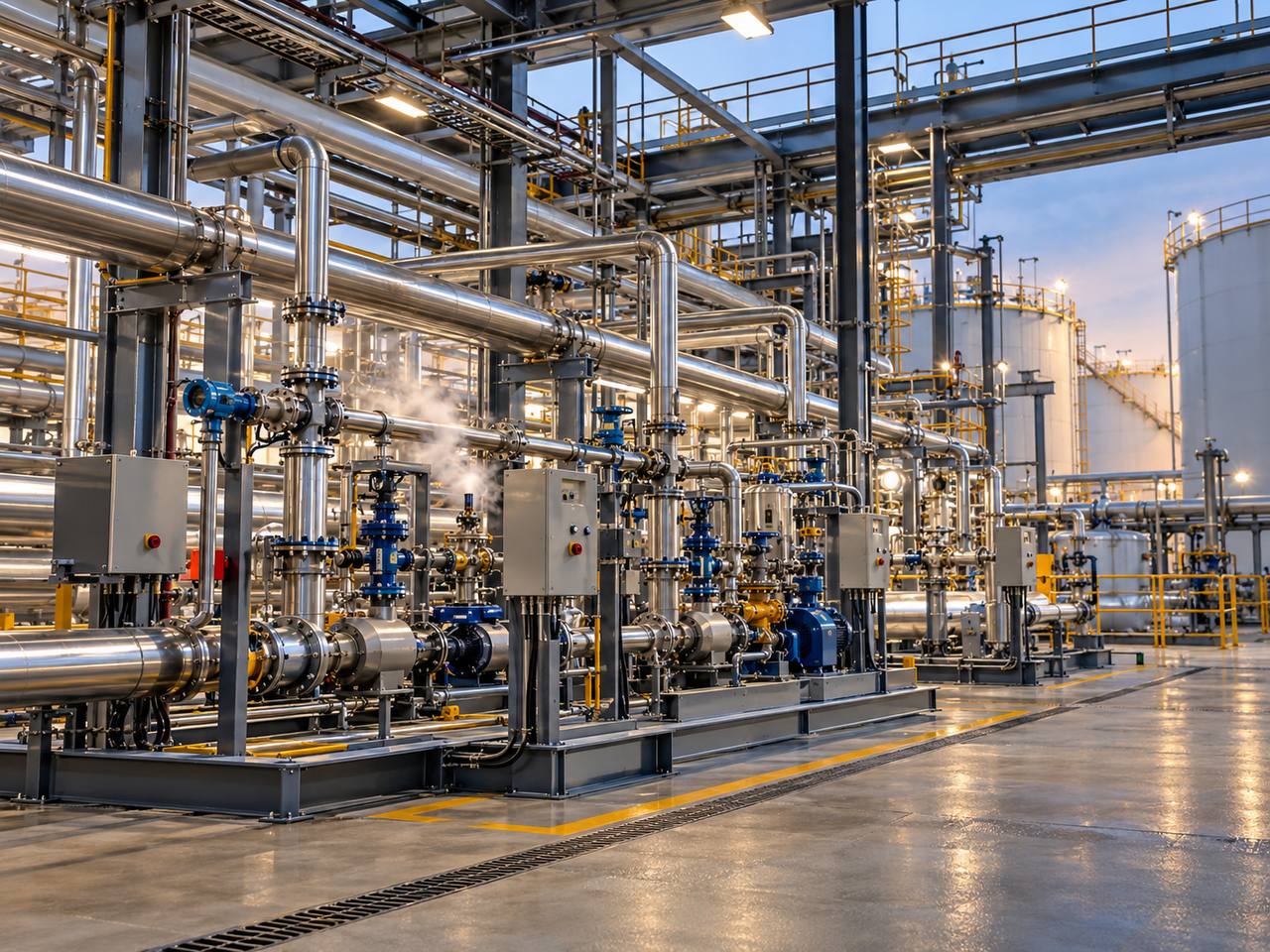 Fuel blending and additive injection facility
